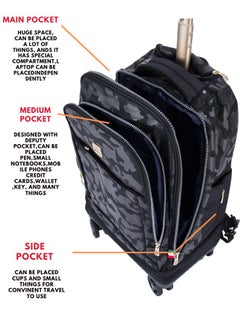 Wires 3 Piece Kids School Trolley Bag laptop compartment 4 Wheels With Lunch bag & Pencil Case  - Image 4