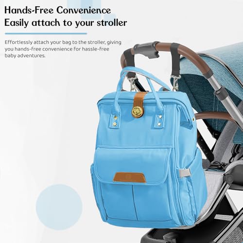 StarAndDaisy Diaper Bag for Baby/bags for mothers carry/Women carry Maternity Bag with Bottle Holder, Multi Compartments with Pockets, Waterproof, Travel Friendly, Lightweight (Joy Blue) - Image 5