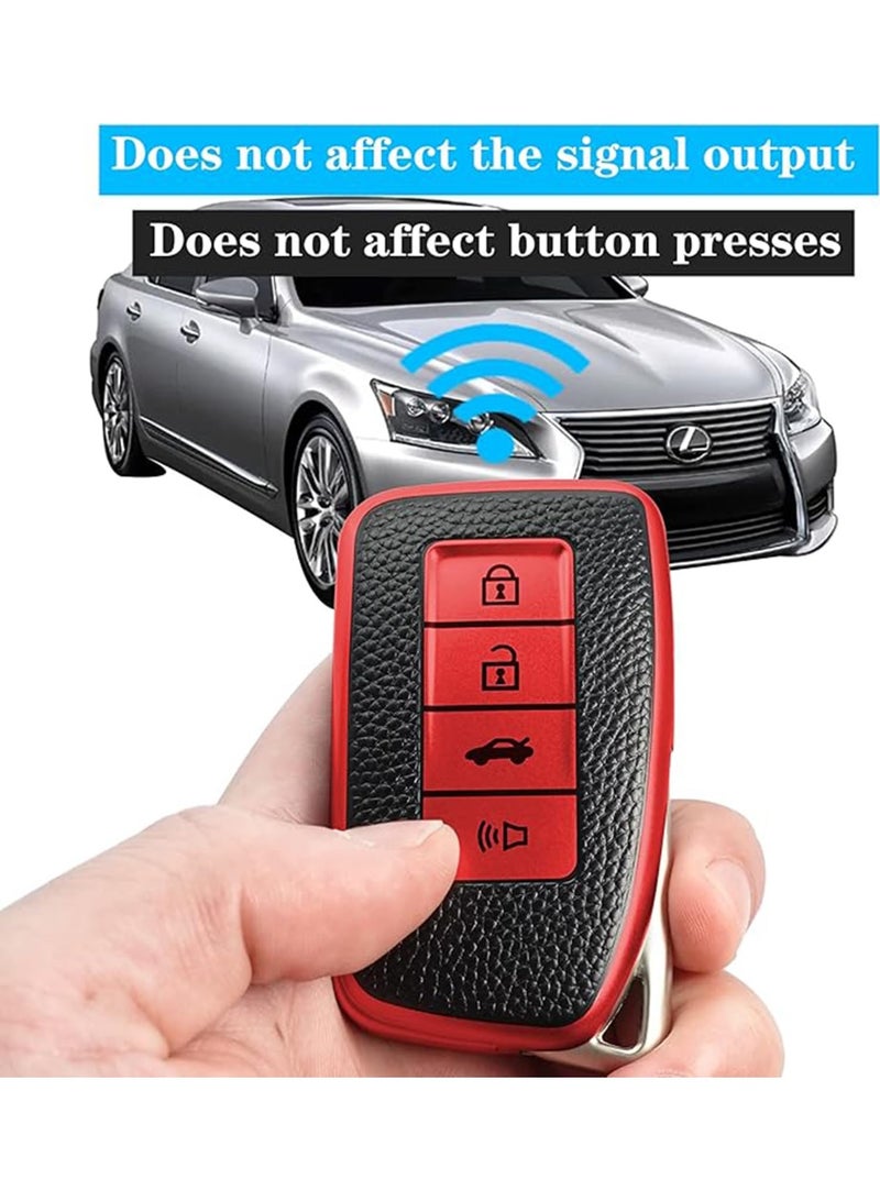 NOSKIN Key fob Cover case Keychain Compatible with Lexus (Red) - Image 4