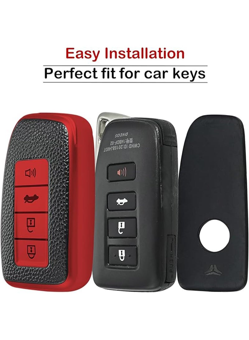 NOSKIN Key fob Cover case Keychain Compatible with Lexus (Red) - Image 3