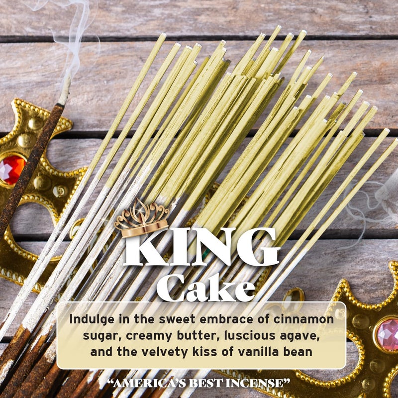 Wild Berry Incense Sticks - King Cake - Delectable Cinnamon Sugar Scent with Vanilla - Hand Dipped in The USA (100 Count) - Image 3