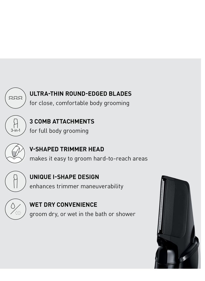 Panasonic - Panasonic Electric Body Hair Trimmer and Groomer for Men ER-GK60-S, Cordless, Wet/Dry with 3 Comb Attachments, Washable - Image 1