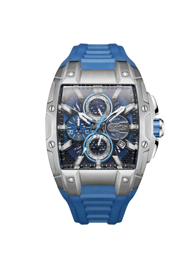 Quantum Men's Silicone Chronograph Watch HNG1161.359 - 43 mm