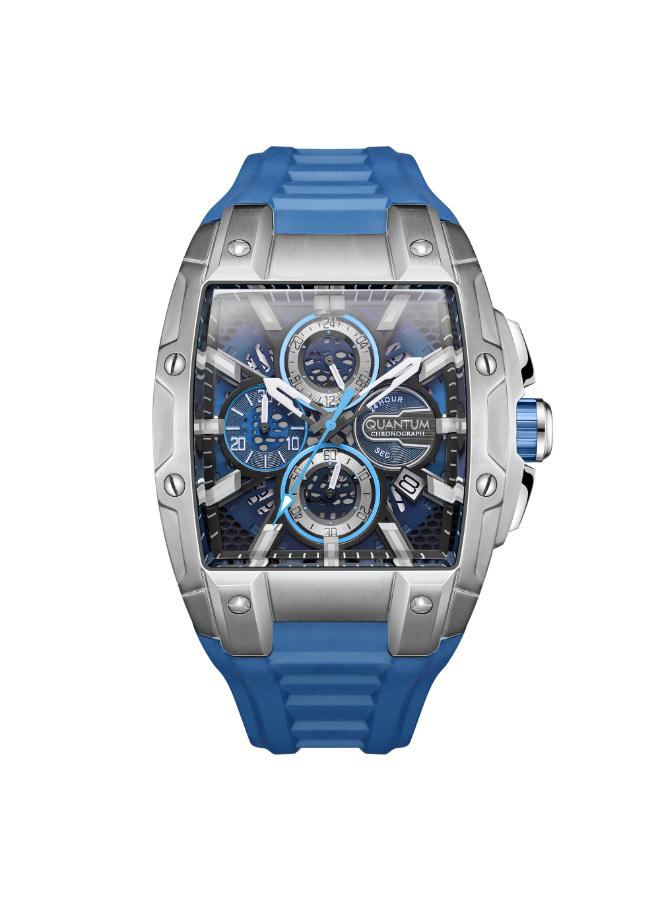 كوانتوم ساعة كرونوغراف رجالية من السيليكون . -  مم - Image 1