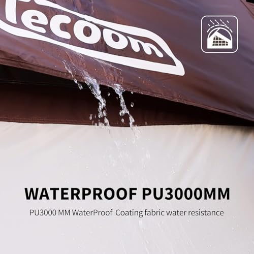 Tecoom Truck Tent Waterproof PU3000mm Double Layer for 5.5-5.8ft Pickup Bed, Portable 2 Person Compact Full Size Bed for Back of Truck Camping Beach Tent with Rain Fly - Image 5