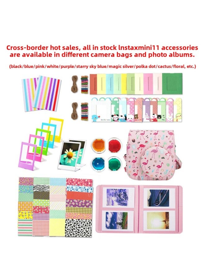 Generic Polaroid Mini 11 Accessories Suit Digital Mini Camera Bag Album Photo Frame/sticker Filter 12-piece Set-Color:Oil Paint  - Image 2