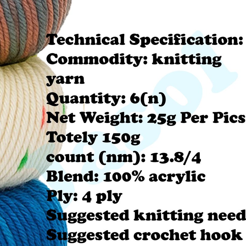 Jasol Crochet Kit for Beginners Adults, 6 Acrylic Skeins 150g Wool Yarn, 29 PCS Crochet Kit with Hooks Yarn Set, Includes Plastic Box, Ideal Starter Pack for Kids Professionals, Multicolor - Image 5