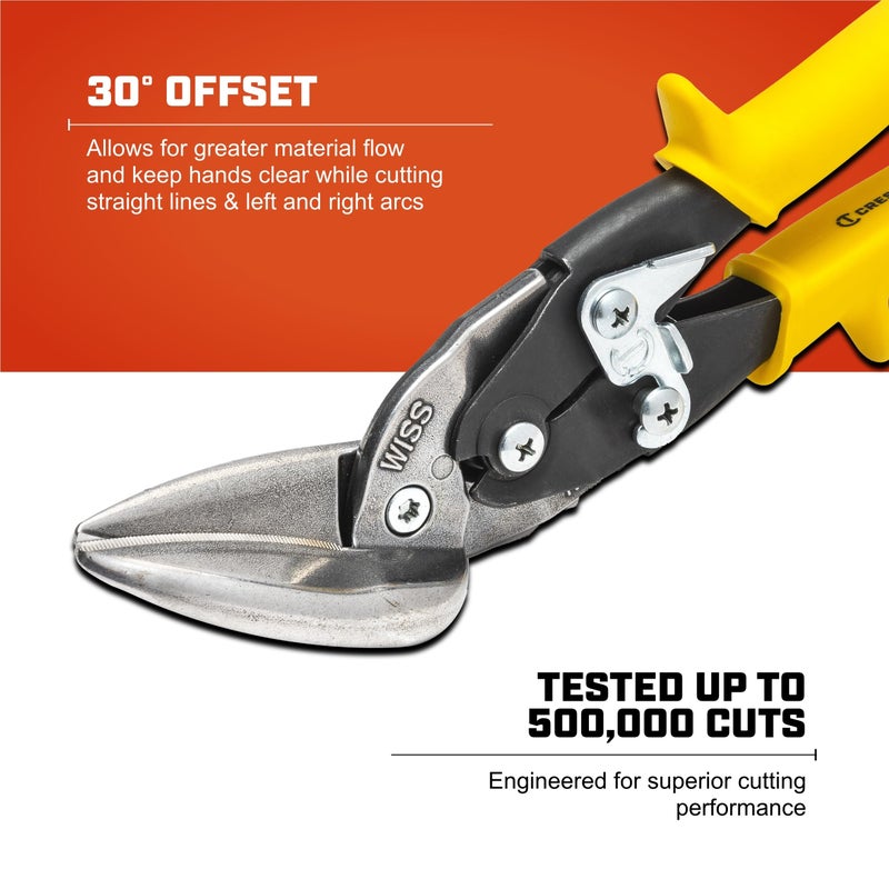 Wiss Crescent Wiss 9-4/5" Offset Straight Aviation Snips - M8OS - Image 4