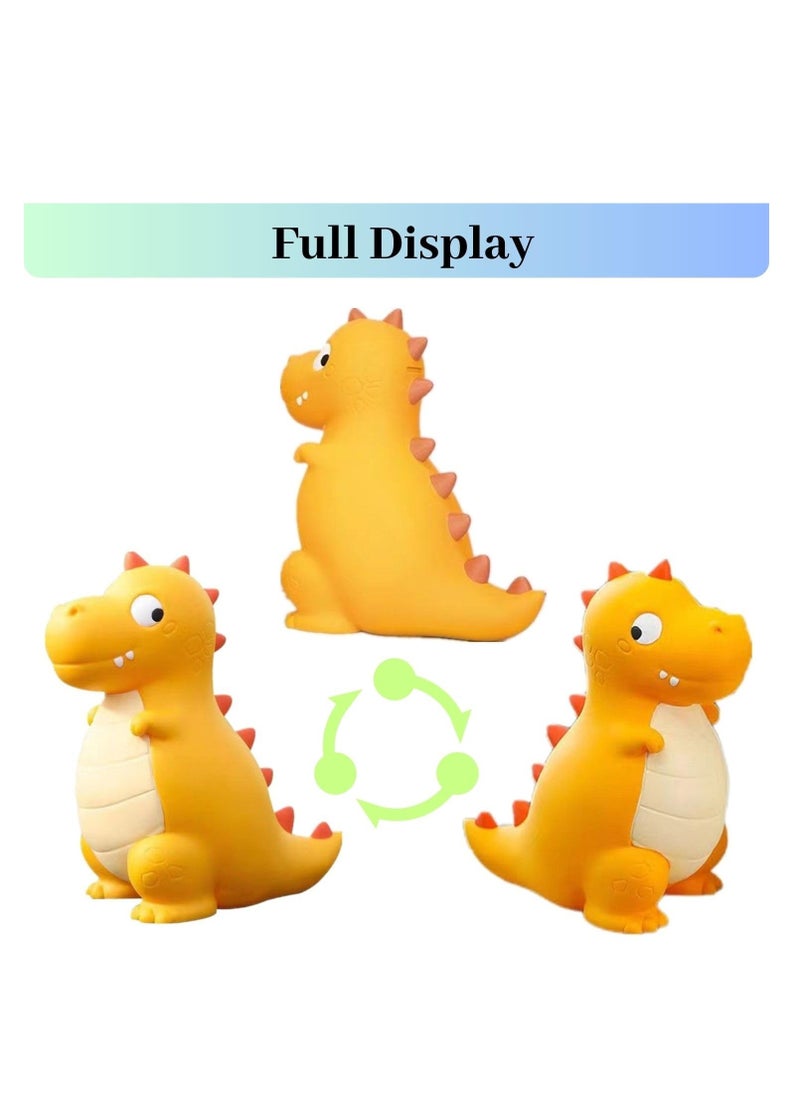 Excefore Dinosaur Bank for Kids, Lovely Creative Coin Bank, Shatterproof Unbreakable Plastic Money Bank, Suitable for Gifts for Kids Boys Girls (Yellow)  - Image 3