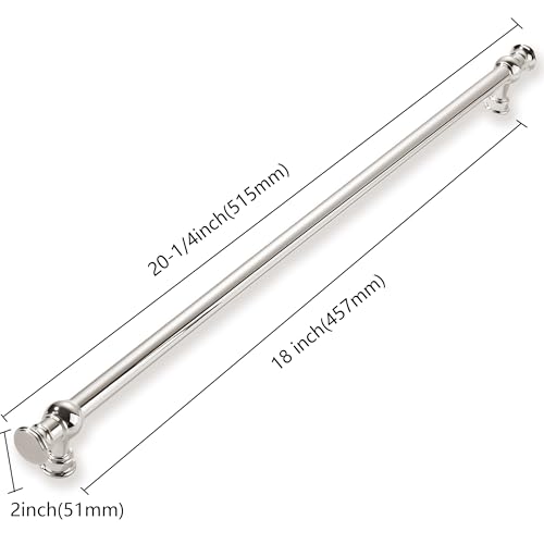 ZAUYX 1Pack 18inch457mm Hole Center Appliance Pulls Polished Nickel Cabinet Pulls Solid Heavy Duty Kitchen Cabinet Hardware for Cupboard Drawer Pulls Cabinet Handle - Image 3