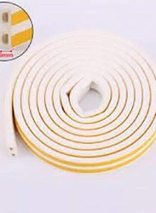 مانع اتربه ابيض للابواب والنوافذ  لعزل الغبار عدد 2 شريط متلاصقين - Image 2