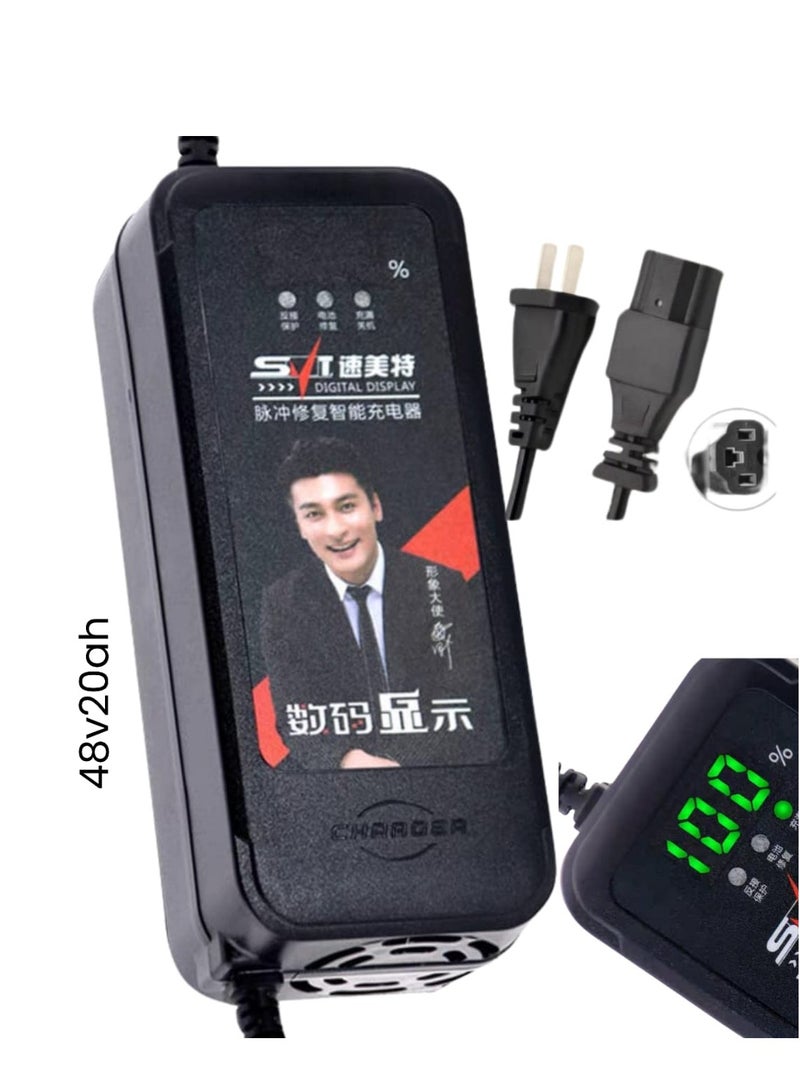 SCOOTER BATTERY CHARGER 48VOLT - 20AH - Image 1