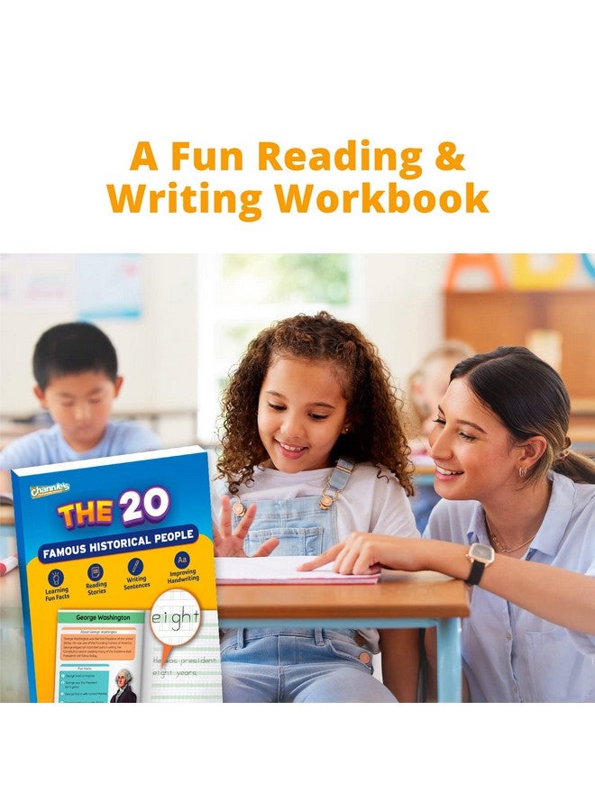 Channie's The 20 Famous Historical People, 3Rd - 5Th Grade Reading Comprehension Workbook For Kids, 20 Inspiring Biographies With Fun Facts & Quick Quizzes To Practice Handwriting - Image 2