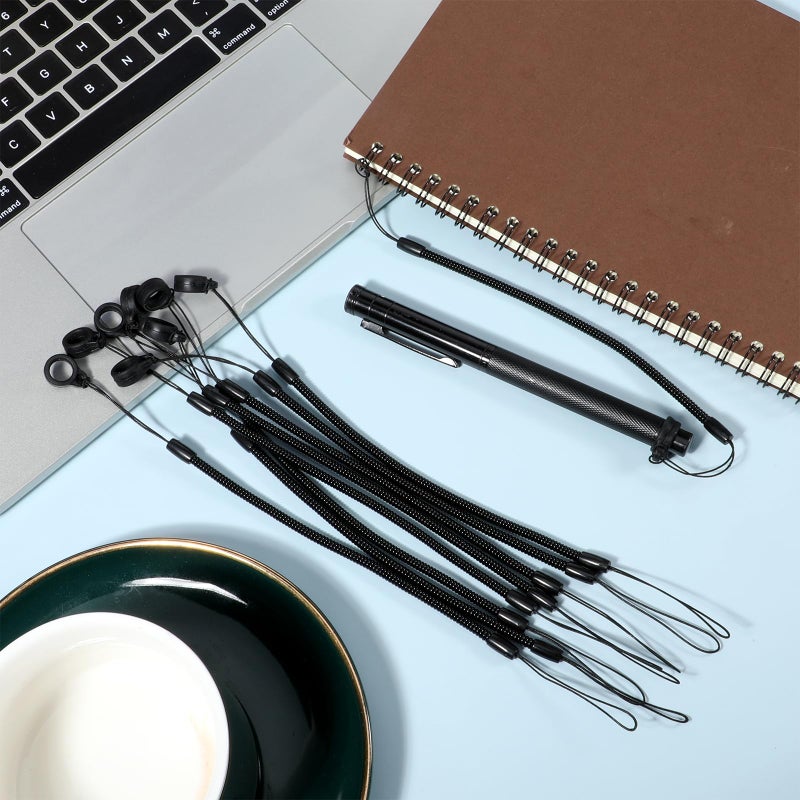 LIQWEI 10 Pcs Elastic Lanyard Tether, Retractable Pen Holder Leash with Chain, Plastic Lanyard String Clipboard Anti-Lose Pen Leash for Tethering Stylus to Touchscreen - Image 4