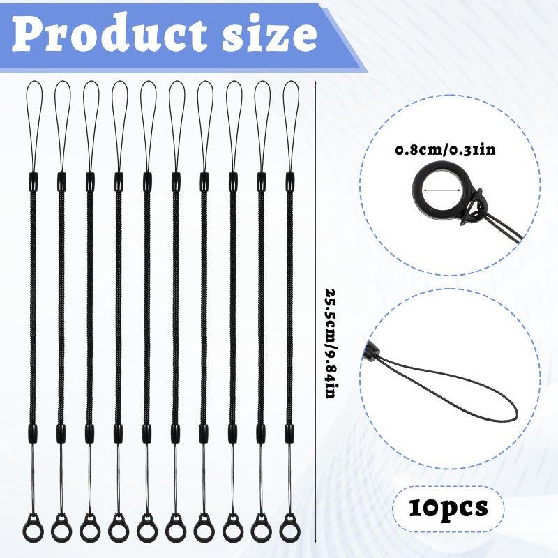 LIQWEI 10 Pcs Elastic Lanyard Tether, Retractable Pen Holder Leash with Chain, Plastic Lanyard String Clipboard Anti-Lose Pen Leash for Tethering Stylus to Touchscreen - Image 5