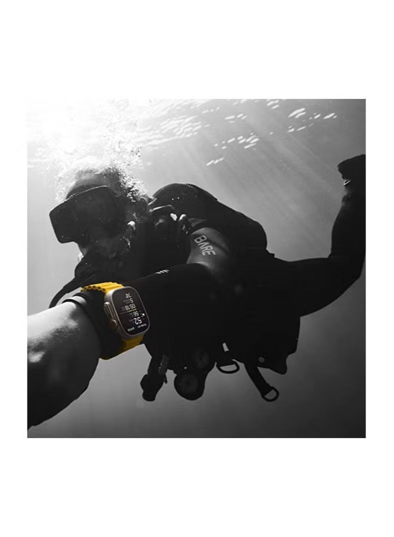 Beauenty 10 Pack Silicone Ocean Band for Apple Watch Ultra Ultra2/ 9 8 7 6 5 4 3 2 1 SE,Soft Silicone Waterproof Strap Wristbands Compatible with iWatch Apple Watch Series Ultra 49mm 45mm 44mm 42mm Women Men - Image 2