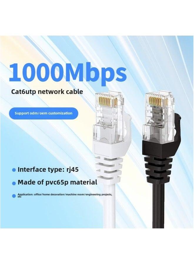 Six Kinds Of Gigabit Network Cable Cat6 Unshielded 8 Core Twisted Pair Home Jumper Pure Copper Broadband High-speed Connection Line-Color:Blue-Line Length:1m  - Image 1