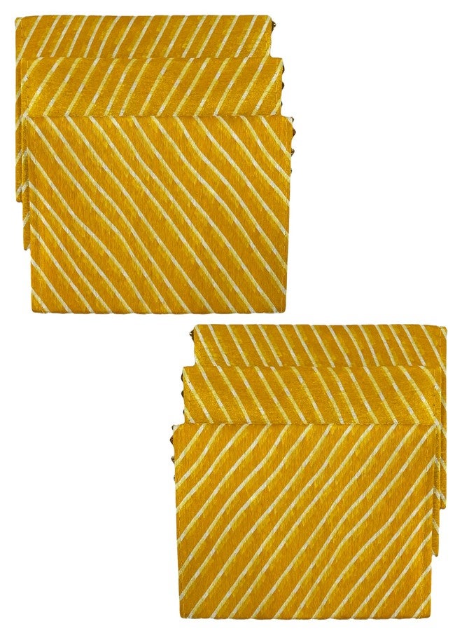 Orange Paper Leheria Design Shagun Envelops/Wedding Envelops/Gift Envelop/Cash Envelop/Money Shagun Cash Envelopes for Weddings, Birthdays, Rakhi, Gifting (Yellow- Pack of 6) - Image 3