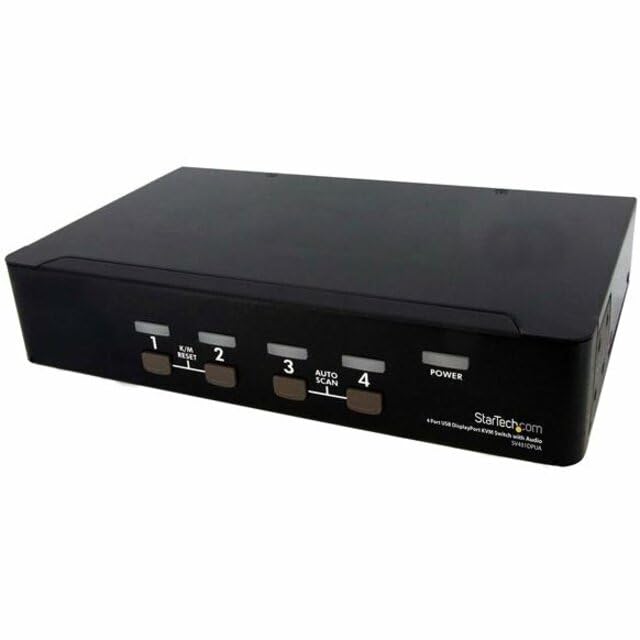 StarTech.com 4 Port DisplayPort KVM Switch w/ Audio - USB, Keyboard, Video, Mouse, Computer Switch Box for 2560x1600 DP Monitor , TAA (SV431DPUA) - Image 5