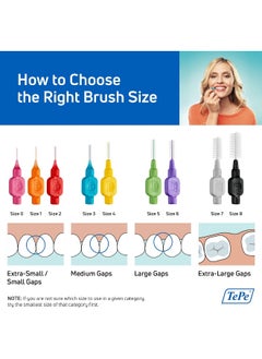 Tepe TEPE Interdental Brush Original, Soft Dental Brush for Teeth Cleaning, Pack of 6, 1.5 mm, Extra-Large Gaps, Black, Size 8  - Image 4