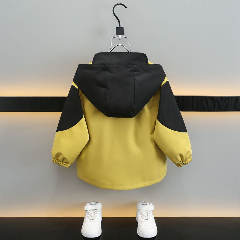 Boys' Hooded Outdoor Rush Clothes Winter Clothes Large Children'S Spliced Coat Casual Fashion Three-In-One Removable Trendy - Image 4
