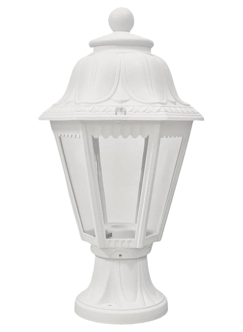 هو آقي آنغ وانغ أضواء بلاستيكية خارجية ، مصباح خارجي آخر ضوء لاعبا اساسيا مع E27 المقبس ، أبيض للماء آخر فانوس مع عاكس الضوء واضحة ، عمود الإضاءة الخارجية للحديقة ، الفناء ، المسار - Image 1