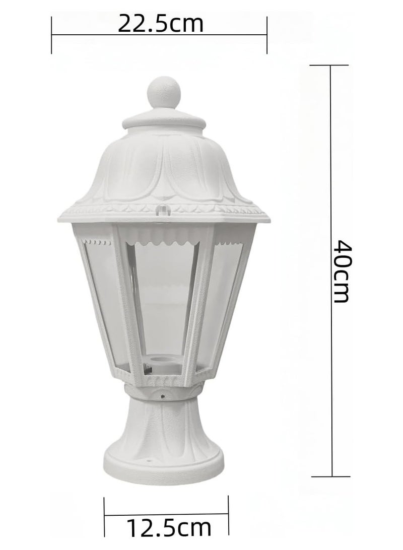 هو آقي آنغ وانغ أضواء بلاستيكية خارجية ، مصباح خارجي آخر ضوء لاعبا اساسيا مع E27 المقبس ، أبيض للماء آخر فانوس مع عاكس الضوء واضحة ، عمود الإضاءة الخارجية للحديقة ، الفناء ، المسار - Image 2