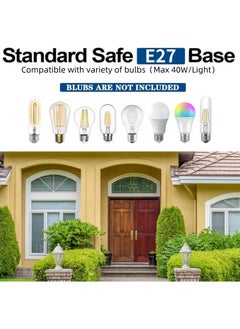 HUA QIANG WANG Outdoor Plastic Post Lights, Exterior Lamp Post Light Fixture with E27 Socket, White Waterproof Post Lantern with Clear Lampshade, Pillar Outside Lighting for Garden, Patio, Pathway  - Image 3