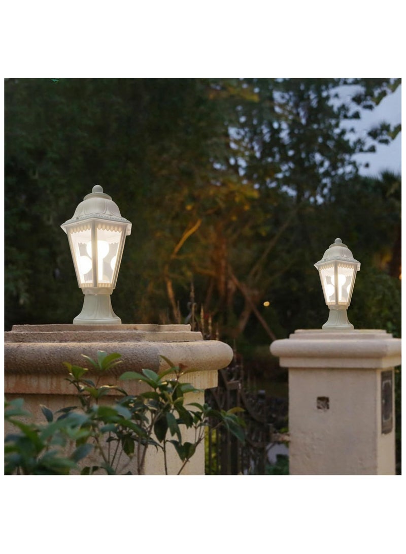 هو آقي آنغ وانغ أضواء بلاستيكية خارجية ، مصباح خارجي آخر ضوء لاعبا اساسيا مع E27 المقبس ، أبيض للماء آخر فانوس مع عاكس الضوء واضحة ، عمود الإضاءة الخارجية للحديقة ، الفناء ، المسار - Image 5