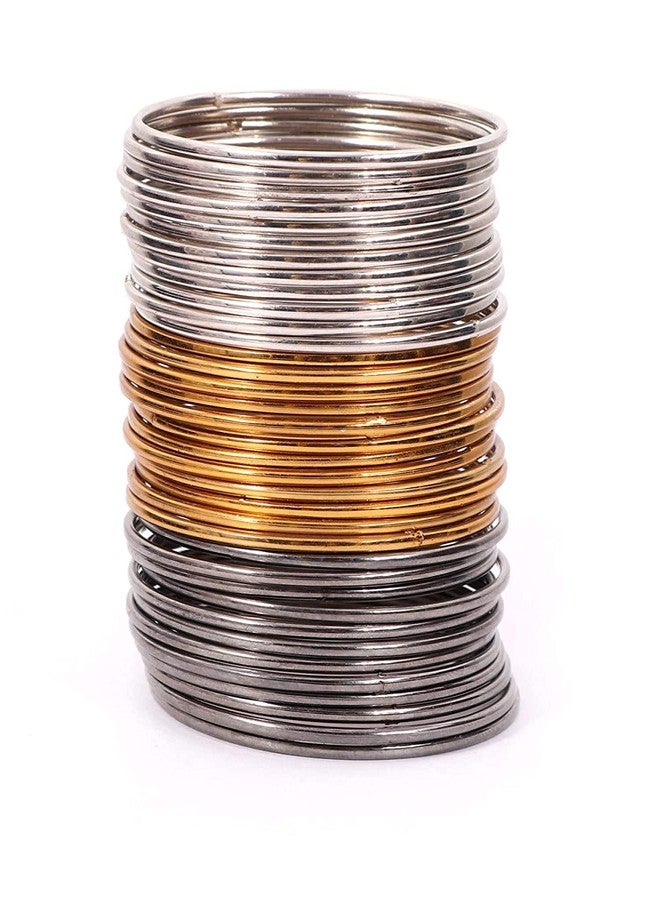 Shivarth Plane Glossy Metal Bangles Set for Women and Girls - (Pack of 36 Bangles) _Available in Many Colours (2.2) - Image 1