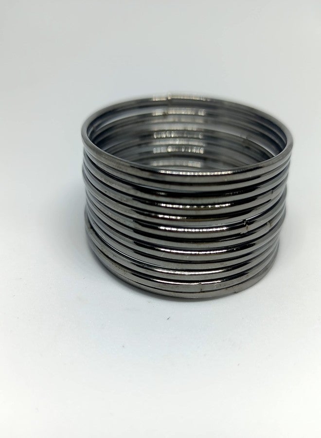 Shivarth Plane Glossy Metal Bangles Set for Women and Girls - (Pack of 36 Bangles) _Available in Many Colours (2.2) - Image 5