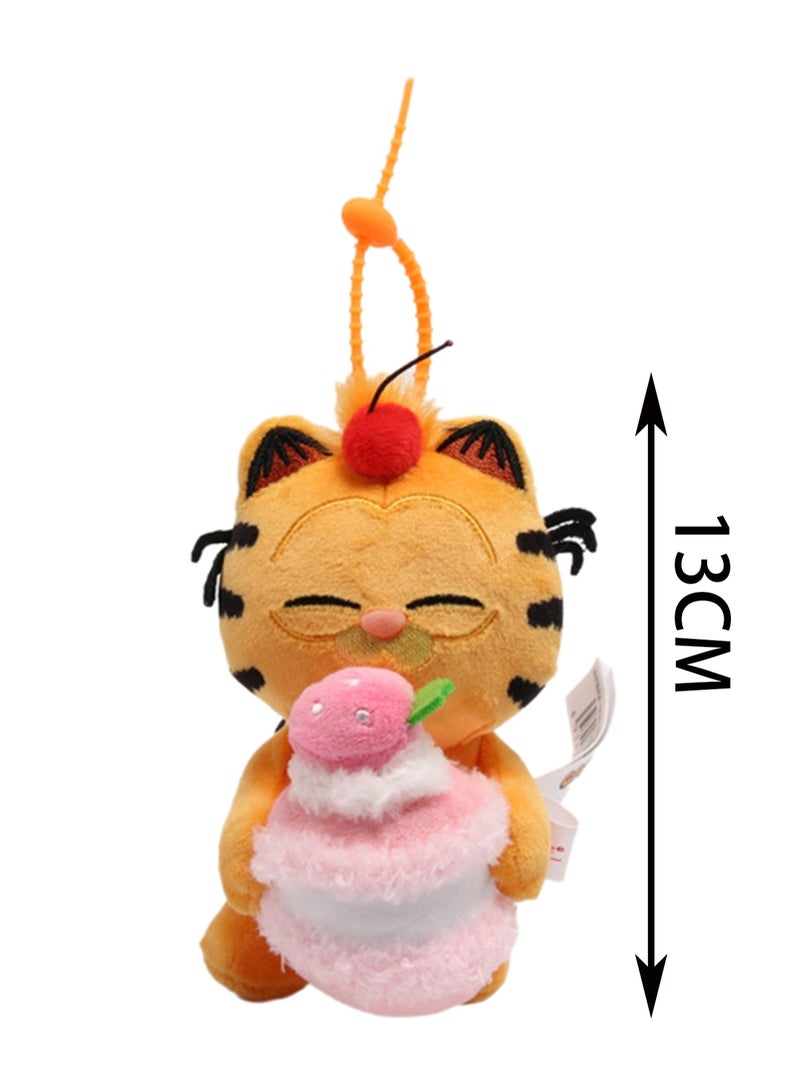 13cm Macaron Kitten Pendant Orange Cat Family Keychain Plush Doll Backpack Accessories Bag Pendant Cartoon Bag Accessories Doll Gift  - Image 2