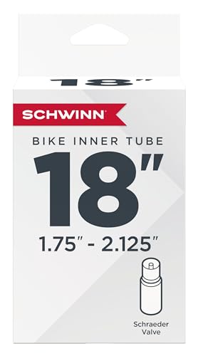 Schwinn Replacement Bike Tire Tube, 18 x 1.75-2.125 inch Bike Inner Tube, Schrader Valve, Durable Construction, Replacement for 18” Kids’ Bicycle Tires - Image 1