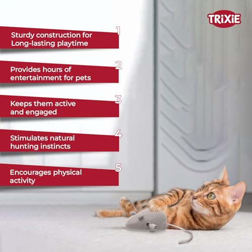 TRIXIE, Cat Toy, Clockwork Mouse Toys for Cats, 7cm, Pack of 2 - Image 4