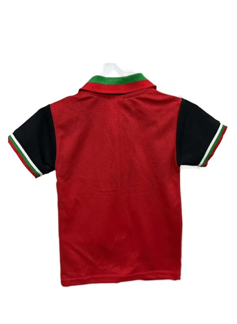Brain Giggles Brain Giggles T-shirt for Kids National UAE Flag Design Unisex Polo Shirt (11-13 years) - Image 2