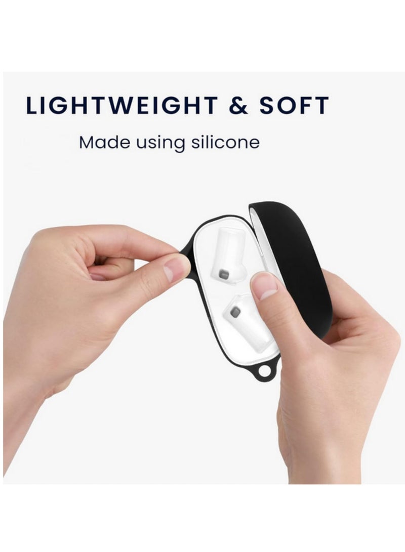 1pcs For JBL Tune 230NC TWS Case Bluetooth Earphone Cover For JBL Tune 230 NC Skin Silicone Case Funda Protector with Keychain Hook Black - Image 5