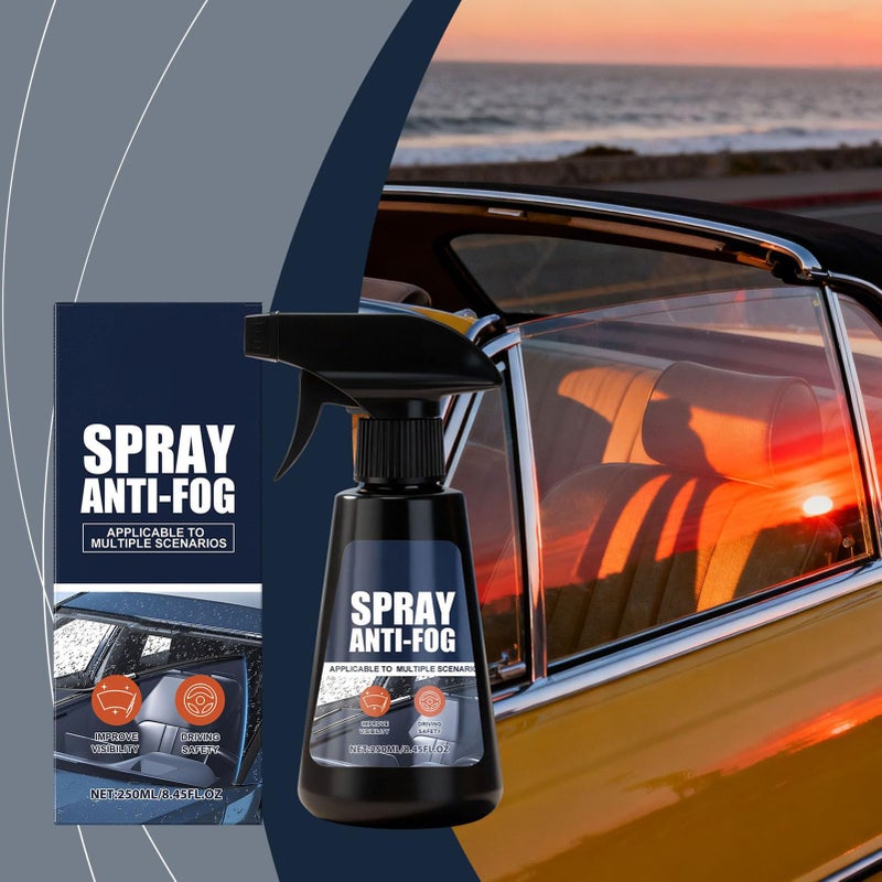 Anti Fog Windshield Cleaner Spray 250ml Glass Defogger For Night Driving Winter Garage - Image 4
