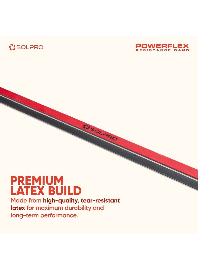 SOLPRO PowerFlex Lite Resistance Band for Men & Women | Heavy-Duty Latex Band for Strength, Stretching, Mobility, Rehab | Ideal for Home Gym, CrossFit, Yoga, Full-Body Workouts (Red) - Image 3