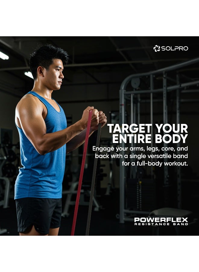 SOLPRO PowerFlex Lite Resistance Band for Men & Women | Heavy-Duty Latex Band for Strength, Stretching, Mobility, Rehab | Ideal for Home Gym, CrossFit, Yoga, Full-Body Workouts (Red) - Image 4