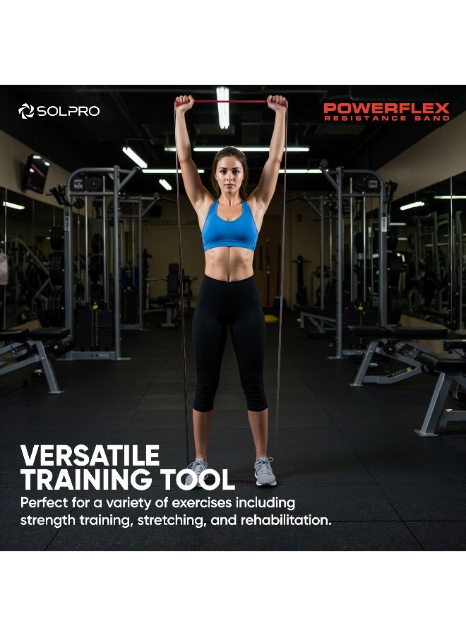 SOLPRO PowerFlex Lite Resistance Band for Men & Women | Heavy-Duty Latex Band for Strength, Stretching, Mobility, Rehab | Ideal for Home Gym, CrossFit, Yoga, Full-Body Workouts (Red) - Image 2