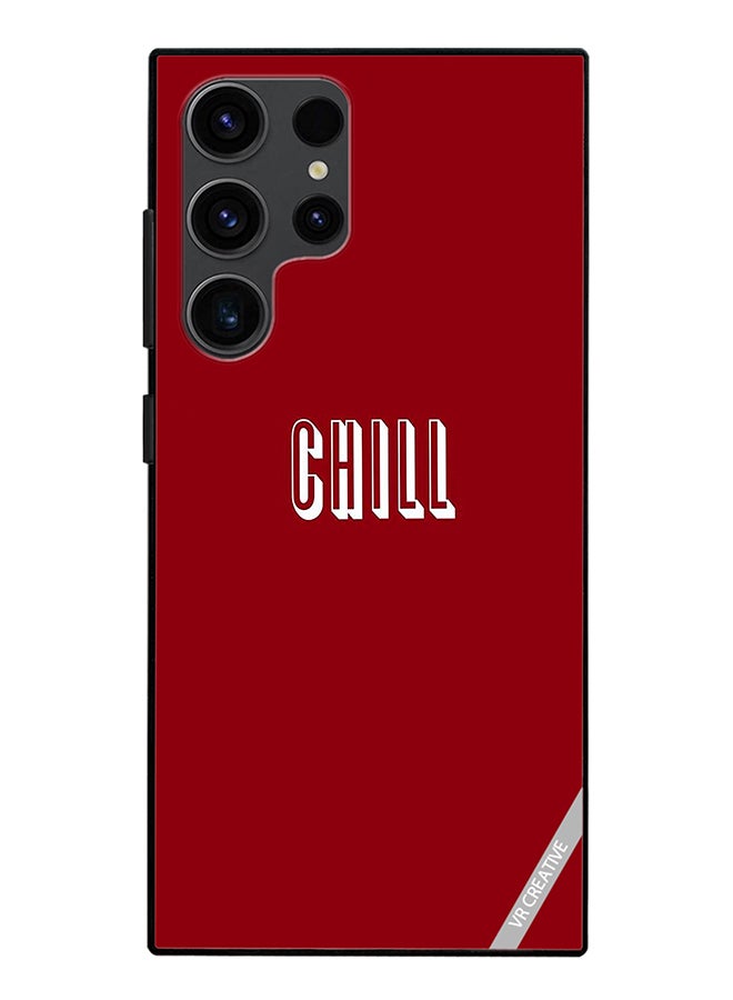 VR CREATIVE Protective Case Cover For Samsung Galaxy S24 Ultra Chill In Red Design Multicolour - Image 1