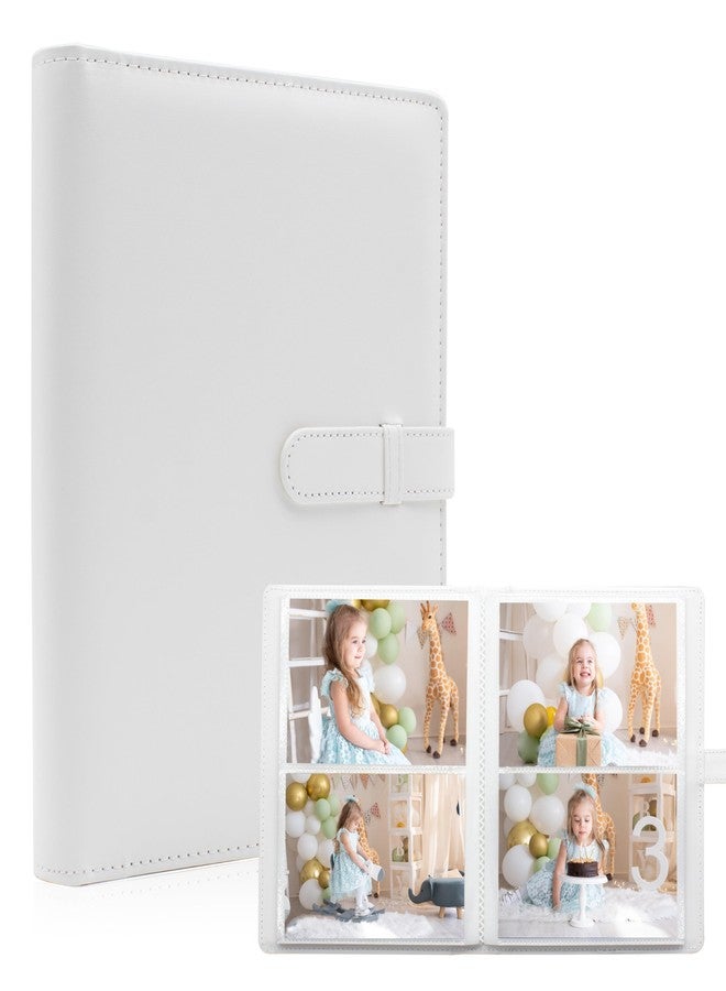 Tugle Photo Albums 4x6 Pictures - 152 Pockets Vegan Leather Cover Memory Album Book, Suitable for Family Wedding Boys Girls and Babies Storage (White) - Image 1