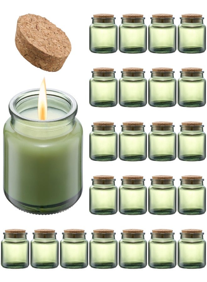 Danmu 3oz Candle Jars,Candle Jars for Making Candles,Wedding,Baby Shower,Party Favors Decoration 24 Pack(Green) - Image 1