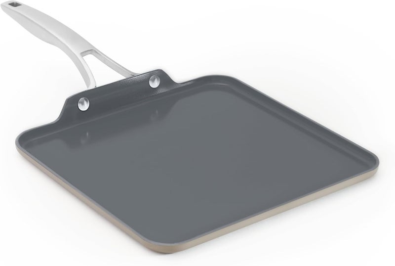 Calphalon ® Premier Ceramic Nonstick 11" Square Griddle, Mushroom Grey - Image 1