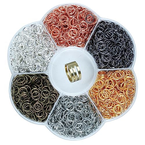YAKA 5000Pcs 4mm1Box 6 Colors Open Jump RingRing Jewelry Keychain for Jewelry Making Accessories1Pcc Jump Ring OpenClose Tool and 1Pcs Clear Box 0154mm - Image 1