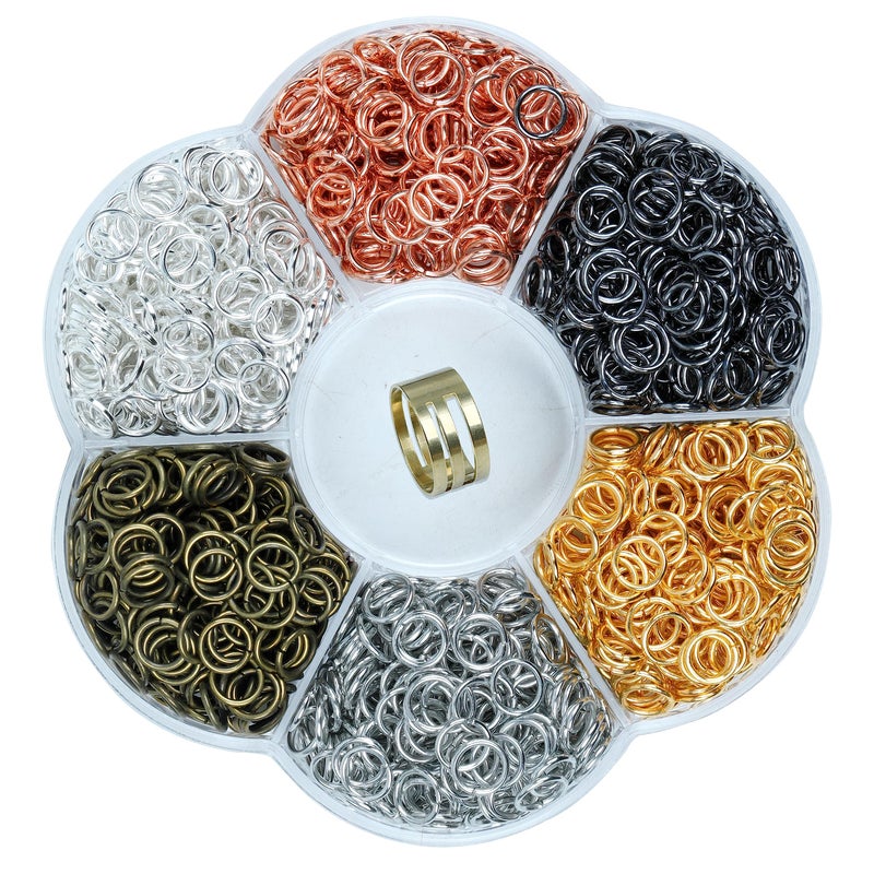 YAKA 5000Pcs 4mm1Box 6 Colors Open Jump RingRing Jewelry Keychain for Jewelry Making Accessories1Pcc Jump Ring OpenClose Tool and 1Pcs Clear Box 0154mm - Image 3
