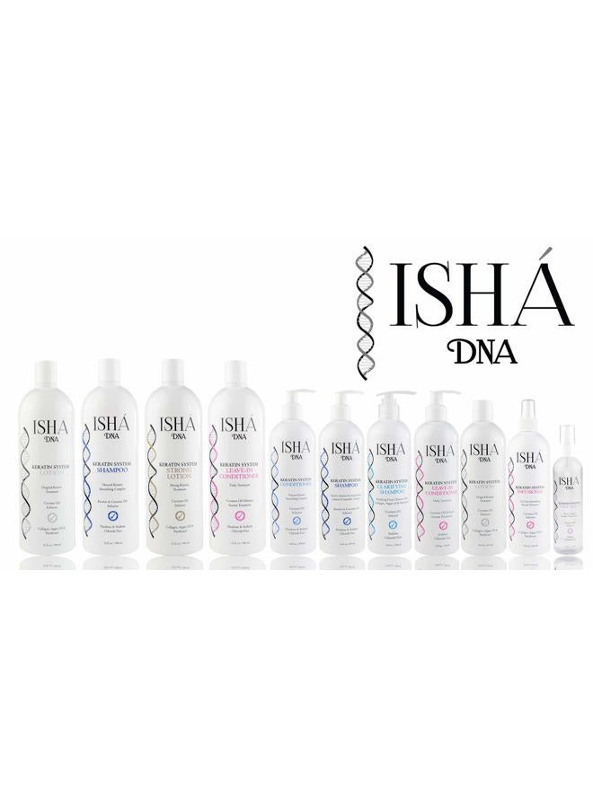ISHA DNA Keratin Treatment System Shampoo - Sulfate and Parabens Free - Perfect for Keratin Treated Hair- Keratin and Coconut Oil Infused Shampoo - For all Types of Hair. (16 Fl oz.) - Image 4