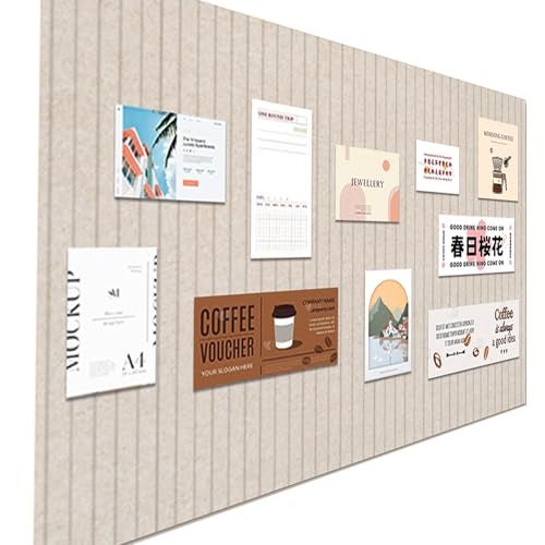 origreen Large Felt Wall Tiles Cork Boards for Office Cubicle 35x236 Felt Bulletin Board Tiles Pin Board for Walls Home Decor Noise Reduction Boards Panels for Photos Memos 6Pack Dark Camel - Image 1