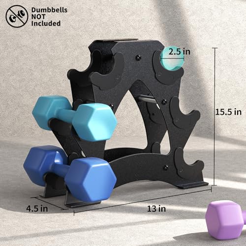 Strifuture Dumbbell Rack Stand Only - Heavy Duty Weight Rack for Home Gym Organization, Compact Dumbbell Stand for Space Saving, Small Weight Storage for 1-15 LB Dumbbells in Home/Office/Studio - Image 3