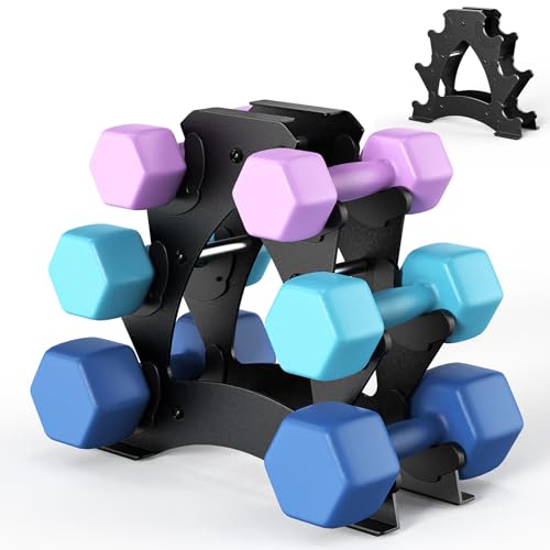 Strifuture Dumbbell Rack Stand Only - Heavy Duty Weight Rack for Home Gym Organization, Compact Dumbbell Stand for Space Saving, Small Weight Storage for 1-15 LB Dumbbells in Home/Office/Studio - Image 1